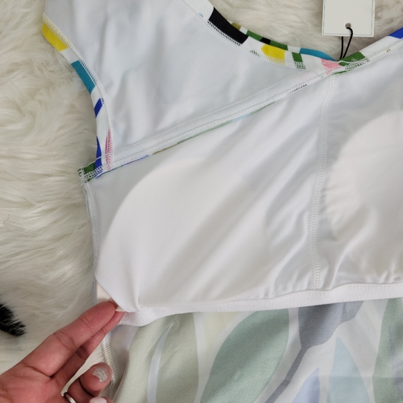 HERMOZA LEAFY PRINT SWIM TOP - Picture 6 of 12